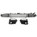 Kojem Bumper Lower Radiator Grilles Grill For 2014-2017 Infiniti Q50 Sport W Fog Lamp Covers