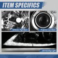 Auto Dynasty Lx2518139 Led Drl Projector Headlight Lamp Compatible With Lexus Es300h Es350 2013-2015 Driver Left Side Chrome