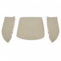 Hecasa Center Console Armrest Cover Front Door Covers Compatible With 2009-2015 Honda Pilot Pvc Gray Installation Tool Included