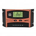 Qiilu 40a Solar Charge Controller 12v 24v Mppt Panel Regulator Lcd Screen With Dual Usb Port Auto Battery