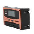 Qiilu 40a Solar Charge Controller 12v 24v Mppt Panel Regulator Lcd Screen With Dual Usb Port Auto Battery