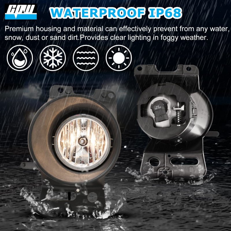 Fog Light Assembly For 2005 2006 2007 2008 Ford F 150 And 2010 Lincoln Mark Lt H10 12v 42w Halogen Bulbs Driver Passenger Side