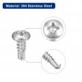 Uxcell 6 X 3 8 Self Drilling Screws 20pcs 304 Stainless Steel Phillips Pan Head Tapping For Wood Plastic