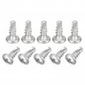 Uxcell 6 X 3 8 Self Drilling Screws 20pcs 304 Stainless Steel Phillips Pan Head Tapping For Wood Plastic