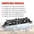 Front Seat Bracket Storage Tray And Molle Panel Organizer For Toyota Tacoma 2005 2023 4runner 2003 Fj Cruiser Highlander Lexus