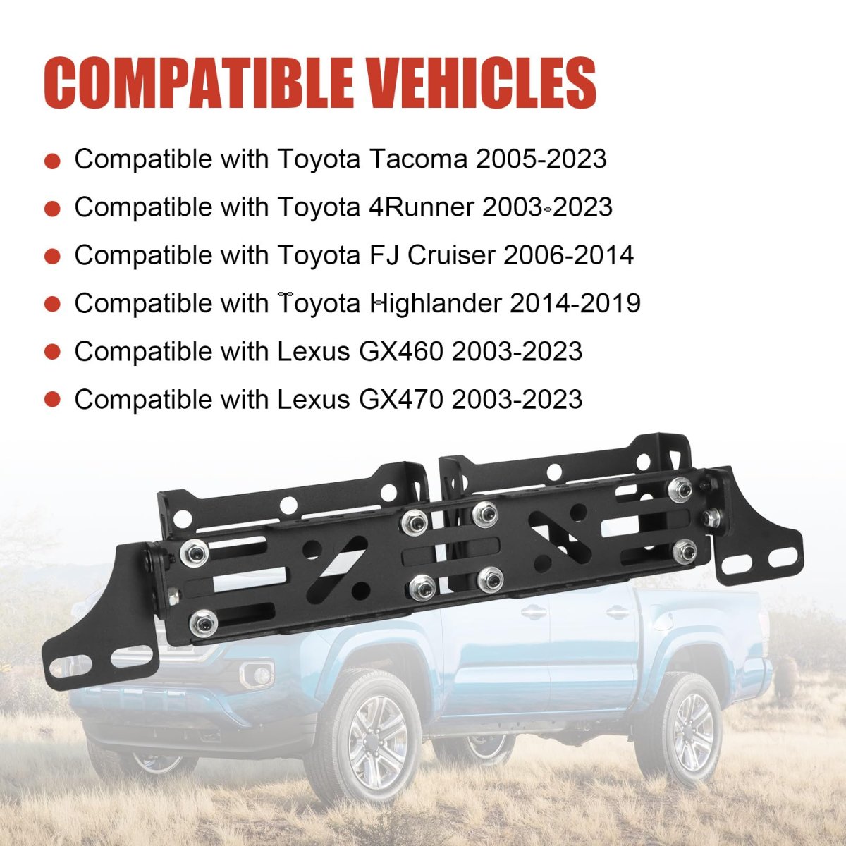 Front Seat Bracket Storage Tray And Molle Panel Organizer For Toyota Tacoma 2005 2023 4runner 2003 Fj Cruiser Highlander Lexus