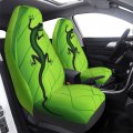 Delerain Car Seat Covers Set 2pcs Funny Gecko Green Leaf Universal Front Seats Vehicle Enterior Protector Suitable Fits Most