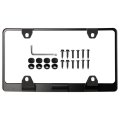 Infiniti License Plate Frame Stealth Black Powder Coated Stainless Metal With 3d Raised Letters For G35 G37 Q40 Q50 Qx50 Qx60 