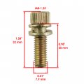 Caltric 6 Exhaust Manifold Bolts Studs Screw Compatible With Polaris Rzr 900 4 Xp 2014-2019