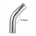 X Autohaux Od 2 5 63mm Length 12 300mm Aluminum Alloy Tube Intercooler Pipe 45 Degree Air Intake Silver Tone For Car