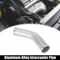 X Autohaux Od 2 5 63mm Length 12 300mm Aluminum Alloy Tube Intercooler Pipe 45 Degree Air Intake Silver Tone For Car
