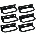 6 Piece Oval Brake Light Mounting Brackets For In Semi Trailer Truck Boat Black Waterproof Set Qsi-150 X Z2 