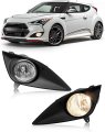 Fog Light With Bezel For 2013-2017 Hyundai Veloster Turbo Front Bumper Clear Lens Lamp Black Replacement Mo-6351 Left And Right 