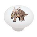 Achelousaurus Dinosaur Decorative High Gloss Ceramic Drawer Knob 