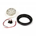 4 In Amber Round Led Tail Turn Light With 17 Leds Clear Lens And Chromed Reflector For Trucks Trailers Buses Boats F235113 