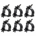 Uxcell Light Truss Clamps Stage Lighting Pipe O Clamp Aluminum Alloy For 1 57-2 05 Od Tube Max Load 60lb Black 6pcs