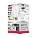 Satco Dimmable Led Filament Lamps S12414 High Lumens 8 Watt A19 Clear Medium Base 2700k 90 Cri 120 Volt For Use At Residential