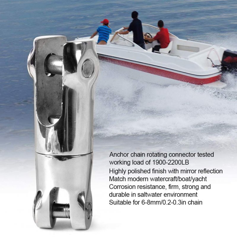 Anchor Connector Stainless Steel Rotating Ship Handware Boat Accessory For 6a 8mm Chain