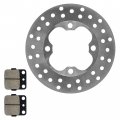 Caltric Front Brake Disc Rotor Compatible With Honda Rancher 420 Trx420fm 4x4 2009 2010 2011 2012 2013 Pads