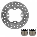 Caltric Front Brake Disc Rotor Compatible With Honda Rancher 420 Trx420fm 4x4 2009 2010 2011 2012 2013 Pads 