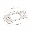 Uxcell Door Strike Plate 2pcs 57mm X 25 5mm 201 Stainless Steel Latch Deadbolt With Box For Frame Jamb Silver