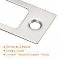 Uxcell Door Strike Plate 2pcs 57mm X 25 5mm 201 Stainless Steel Latch Deadbolt With Box For Frame Jamb Silver