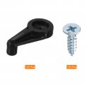 Uxcell Glass Retainer Clips 0 9 X 51 Inch Panel Fixing Clip With Screws For Cabinet Doors Black 100pcs