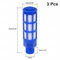 Uxcell Plastic Pneumatic Muffler Exhaust Air Line Silencer 3 8 Pt Blue 3pcs