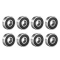 608-2rs Deep Groove Ball Bearing 8mm X 22mm 7mm Double Sealed High Carbon Steel Z1 Bearings 8pcs 