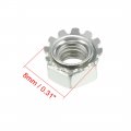 Uxcell M4 X 0 7-pitch Carbon Steel Female Thread Kep Hex Head Lock Nut 100pcs