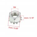 Uxcell M4 X 0 7-pitch Carbon Steel Female Thread Kep Hex Head Lock Nut 100pcs