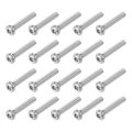 20pcs 8-32 X 1 Torx Security Machine Screws 304 Stainless Steel Button Head Bolt Tamper Resistant For Anti-theft Proof Silver 