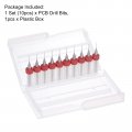 Uxcell Micro Pcb Drill Bit Set 1 8 Shank 0 4mm Solid Tungsten Carbide Cnc Engraving Print Circuit Board Bits Rotary Tool 10pcs