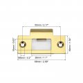 Uxcell Door Strike Plate 2pcs 68mm X 39mm 201 Stainless Steel Latch Deadbolt For Frame Jamb Gold