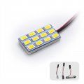 Hyuga 2x 12smd 5630 Yellow White 2700k Led Panel Dome Light Auto Car Interior Bulb Dc 12v-24v With T10 Ba9s Festoon Adapters 