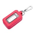 Belomi Car Key Fob Case Genuine Leather Remotechain Bag With Lanyard And Zipper Closure Key Protection Cover For Men Women Rose 