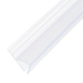 Shower Door Side Seal H-type Sweep For 3 8 Glass 86 5 Long Silicone Frameless Strip Stop Leaks Clear 