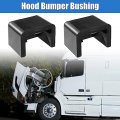 X Autohaux 2 Pcs Hood Bumper Bushing Channel Slide For Peterbilt 365 Black