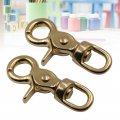 Popetpop 2 Pcs Strap Clips Brass Trigger Snap Hook Bag Clip D Ring For Purse Lobster Clasp Double Swivel Snaps Gold Claw Eye To