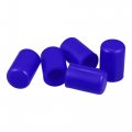 X Autohaux 5 Pcs 16mm 0 63 Silicone Hose Cap Intake Vacuum Tube End Plug For Car Blue
