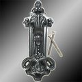 Door Knocker Black Cast Iron 8 1 2 H X 3 4 W Renovators Supply 