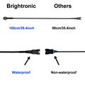 Bt 4 Pcs 100cm Extension Cable Wire Cord Set For Motorcycle Led Glow Light Multi-color Neon Strip 