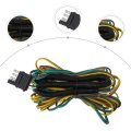 Upgraded 25 Trailer Wiring Harness With 4-flat Connector W Loom Wishbone Style Color Coded 18 Gauge Bonded Wires