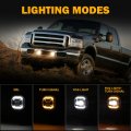 Auxbeam Led Fog Lights With White Drl Amber Turn Signals For Ford F250 F350 F450 F550 Super Duty 2005 2006 2007 Bumper Driving