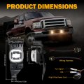Auxbeam Led Fog Lights With White Drl Amber Turn Signals For Ford F250 F350 F450 F550 Super Duty 2005 2006 2007 Bumper Driving