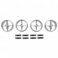 Air Conditioner Fan Register 4 Piece Set With 8 Clips Underdash Hang-on Unit For 1966 Ford Ranchero 