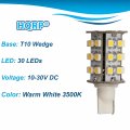 Hqrp 4-pack T10 Wedge Base 30 Leds Smd 3528 Led Bulbs Warm White For 194 168 Cruiser Rv Fun Finder Travel Trailer Interior