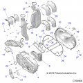 Polaris Rzr Plast Cover Intake Hose Top Ls Genuine Oem Part 5451616-630 Qty 1