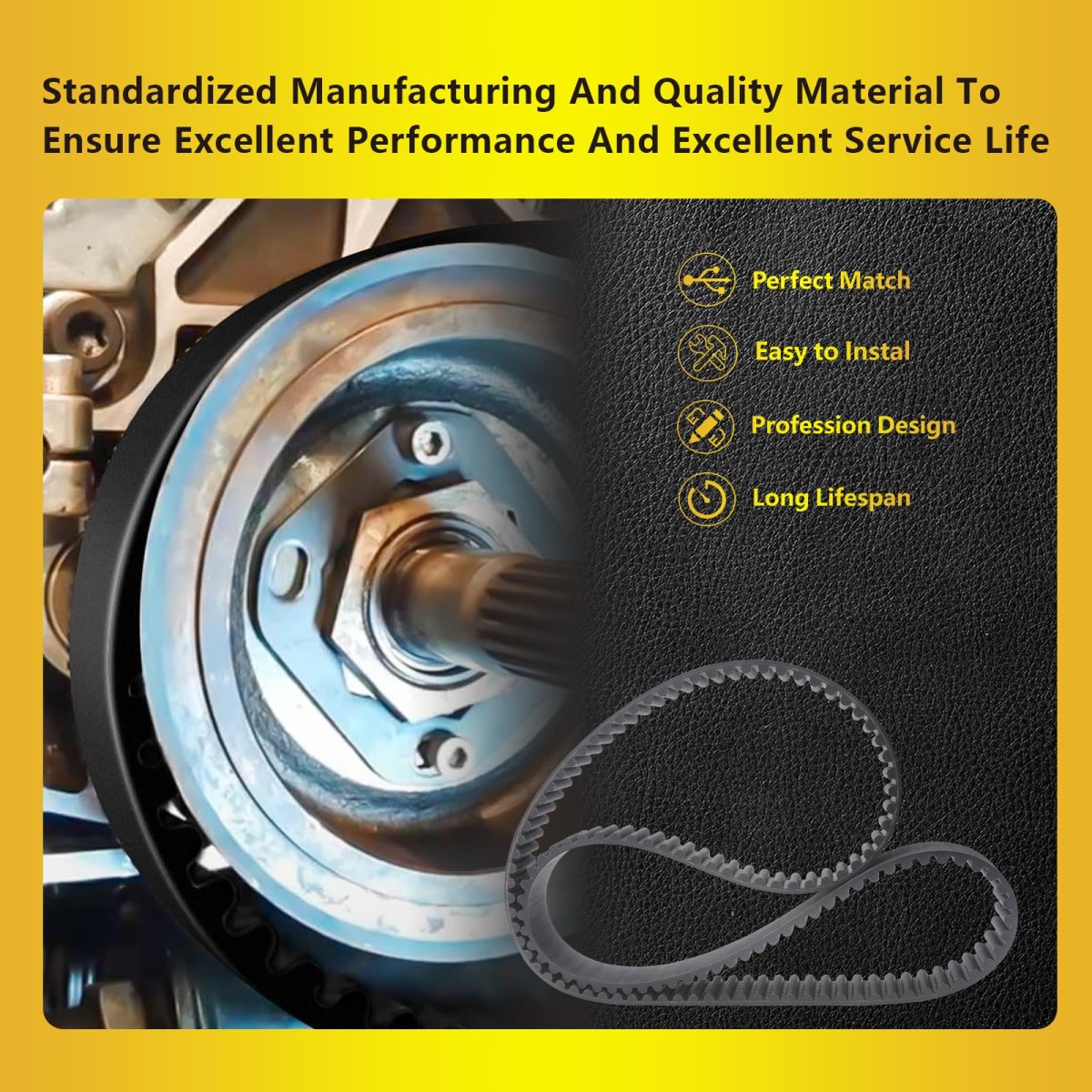 Drive Belt Replace 40307-00 For Harley-davidson 00-06 Softail Series 135t 1-1 8 Inch Width