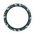 Cartoon Animals Steering Wheel Covers Cute Smiling Zebra Crocodile Elephant Parrot Hippopotamus Non Slip Neoprene Car Wrap 